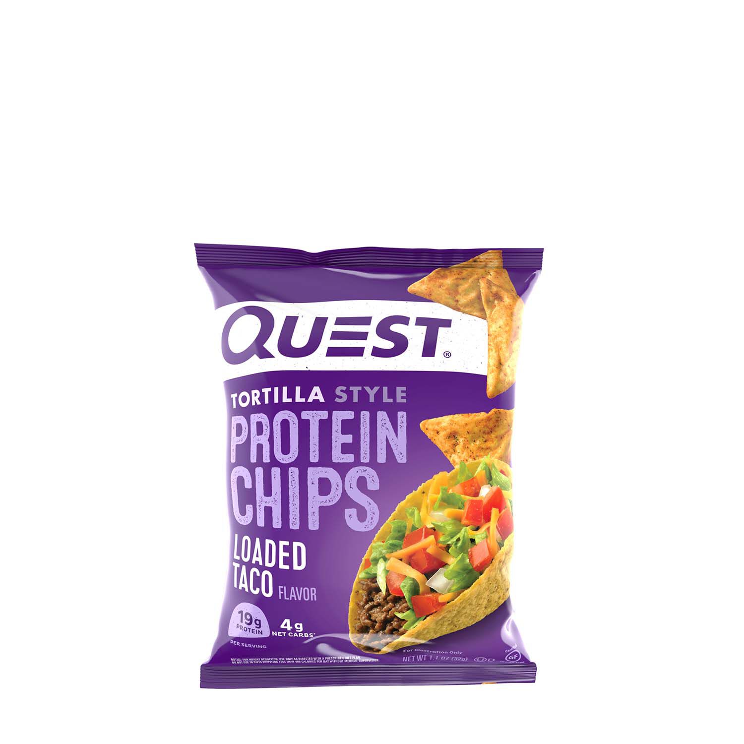Tortilla Style Protein Chips - Loaded Taco (8 Bags)